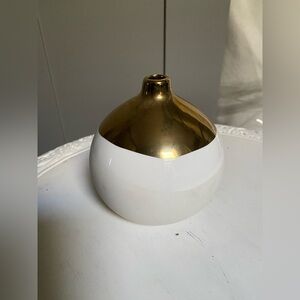 CANVAS HOME SPHERE BUBBLE WHITE GOLD DIPPED MINI VASE
